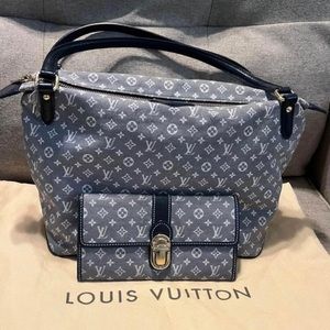 Louis Vuitton Idylle Ballade Medium Shoulder Bag Blue with Matching Wallet